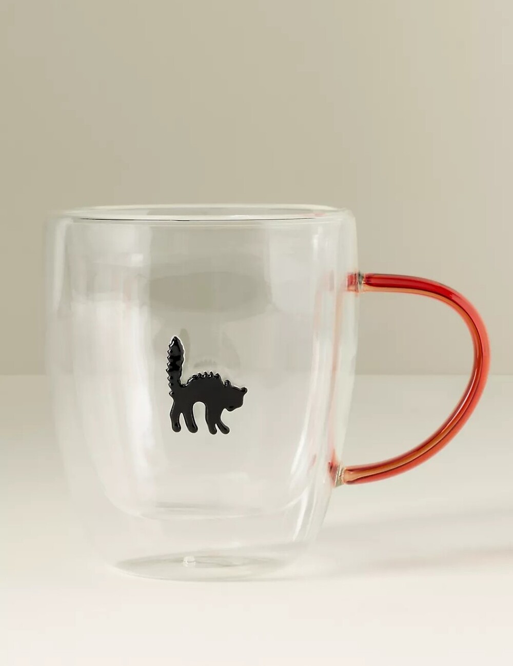 Anthropologie Scaredy Cat Halloween Icon Glass Mug